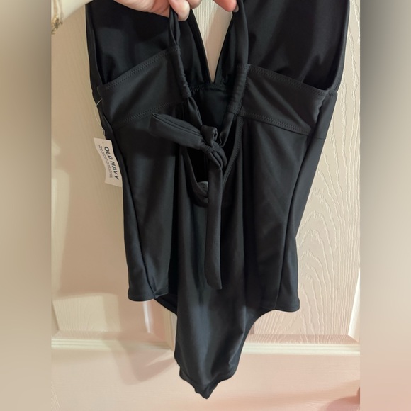 Old Navy Women’s Black Tie Back One Piece Swimming Suit - Picture 2 of 4